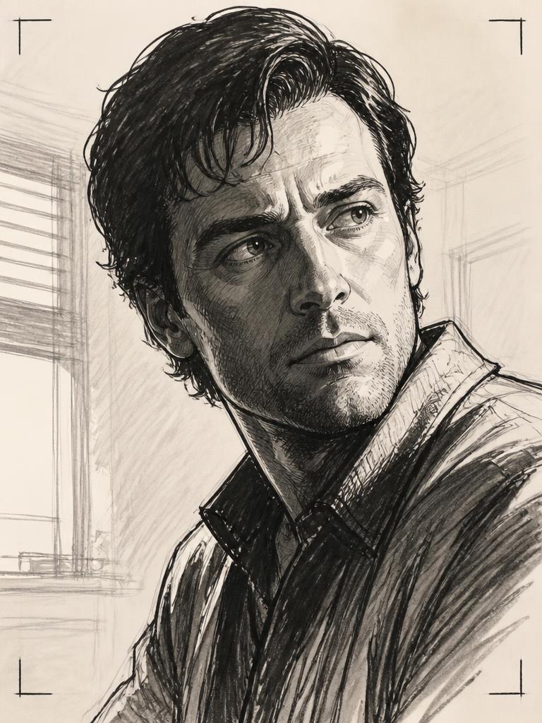 Storyboard panel — medium close-up